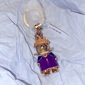 Disney X Coach Evil Queen Bear Bag Charm, NWT